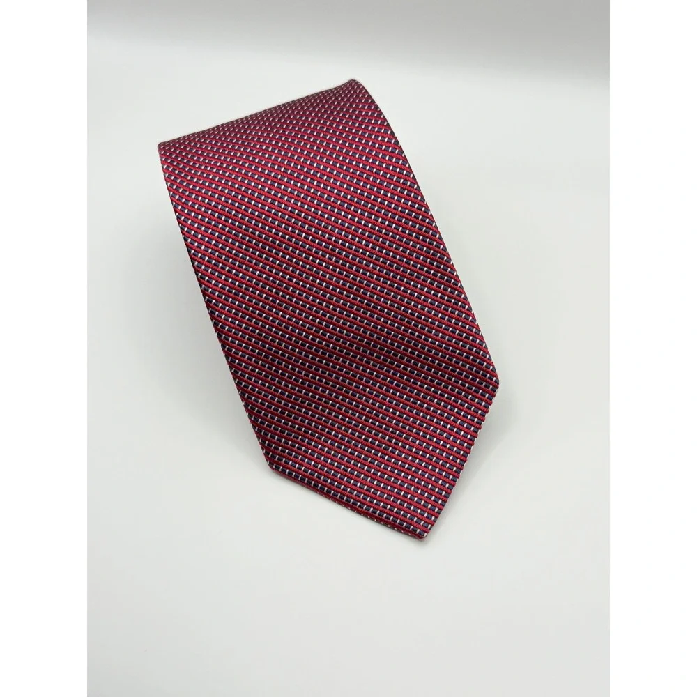 Brooks Brothers Silk Tie OS Red Navy Geometric Preppy Ivy League Business Tie